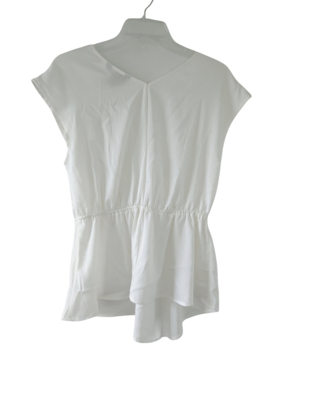 New Express Peplum Blouse Medium Short Slieeve Lightweight Business Casual Shirt - Picture 2 of 5